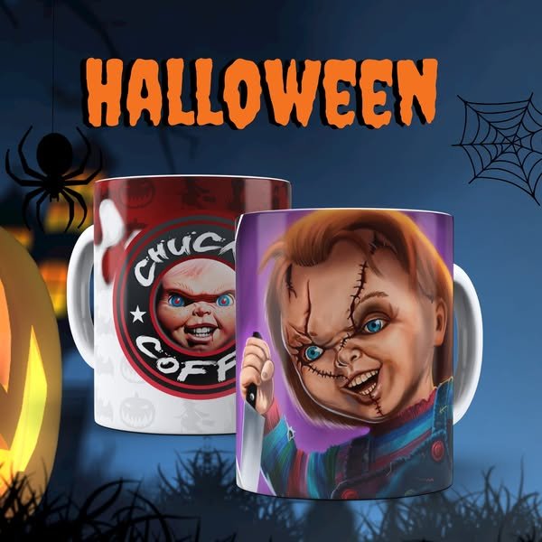 Tazas de Hallowen : personajes de terror